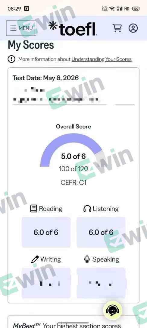 托福 保分出分案例